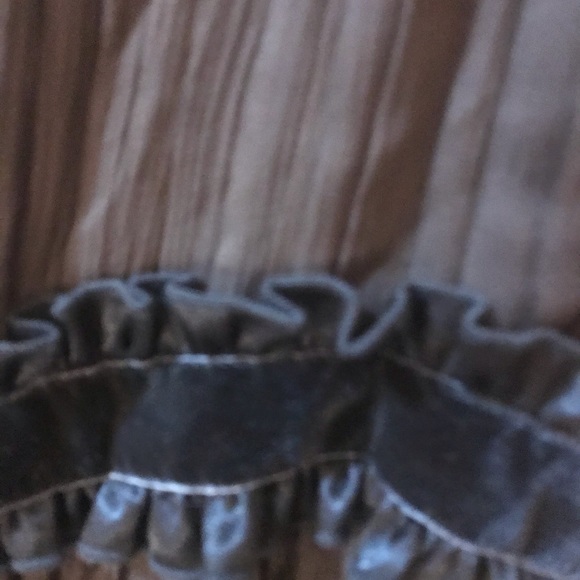 Silk navy evening dress with velvet detailing - Picture 7 of 11